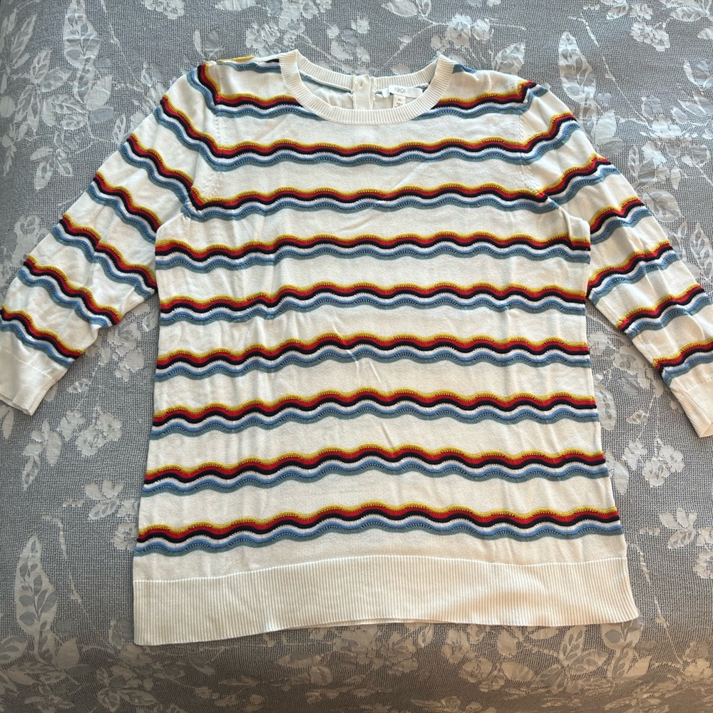 1901 Multicolor Striped Crew Neck Sweater